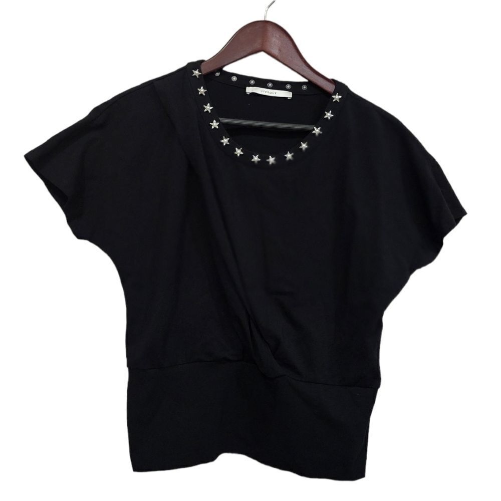 Uterqüe Black With Star Neckline